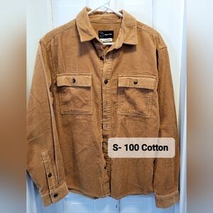 100% Cotton Camel Colored Corduroy Shirt / Shacket